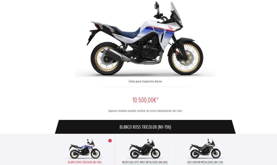 Honda Transalp τιμή στην Ισπανία