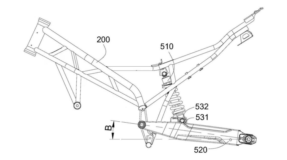 CFMOTO rear suspension patent 2024